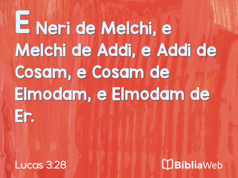 Lucas 3:28 em imagem para compartilhar