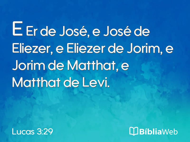 Lucas 3:29 em imagem para compartilhar