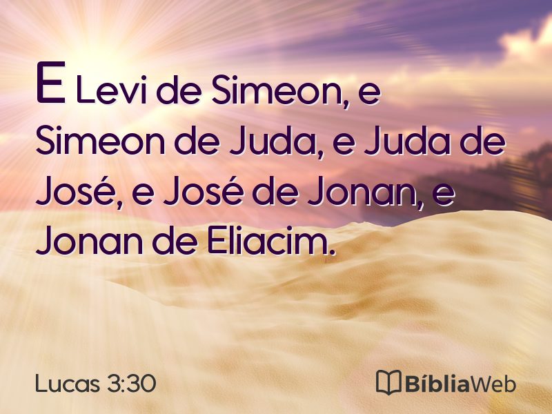 Lucas 3:30 em imagem para compartilhar