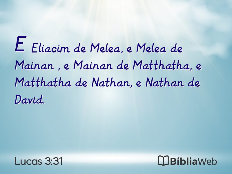 Lucas 3:31 em imagem para compartilhar