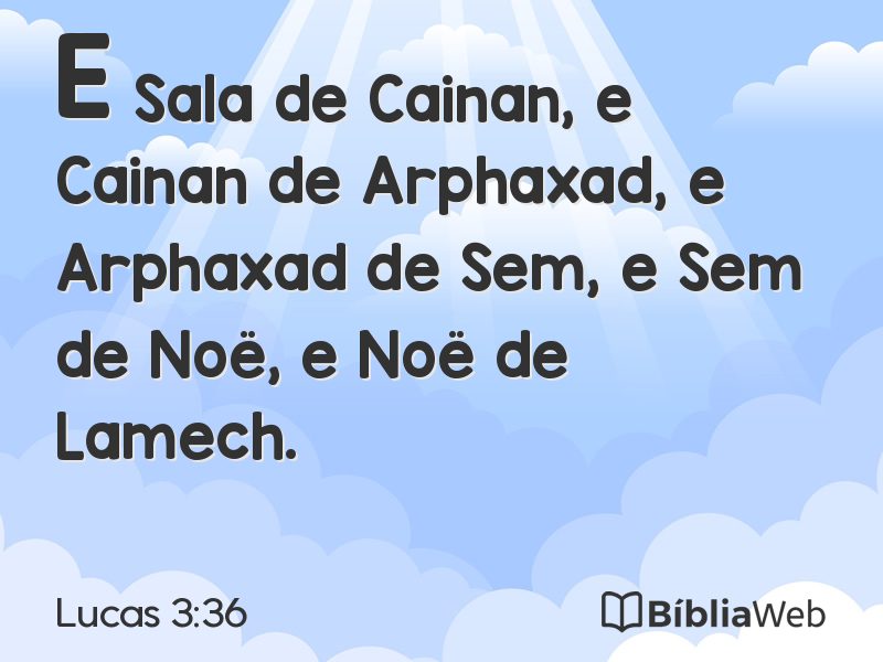 Lucas 3:36 em imagem para compartilhar