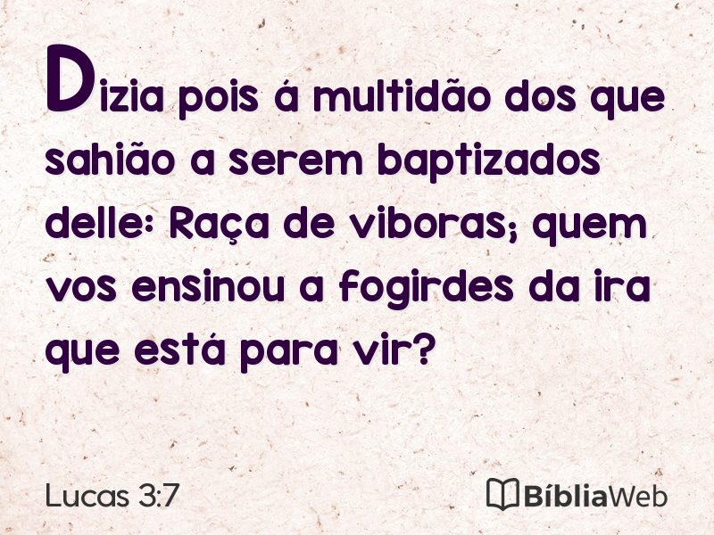 Lucas 3:7 em imagem para compartilhar