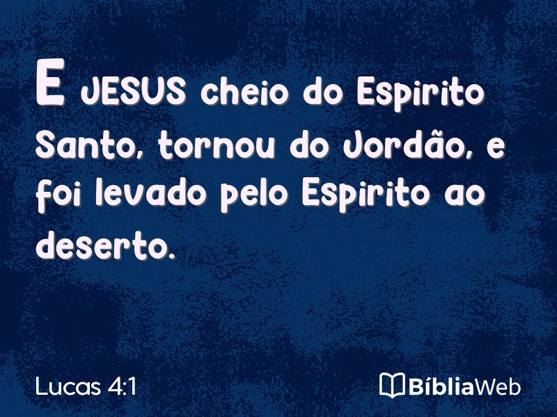 Lucas 4:1 em imagem para compartilhar