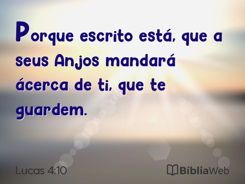 Lucas 4:10 em imagem para compartilhar