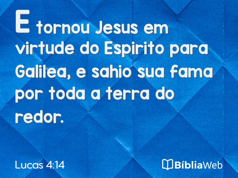 Lucas 4:14 em imagem para compartilhar