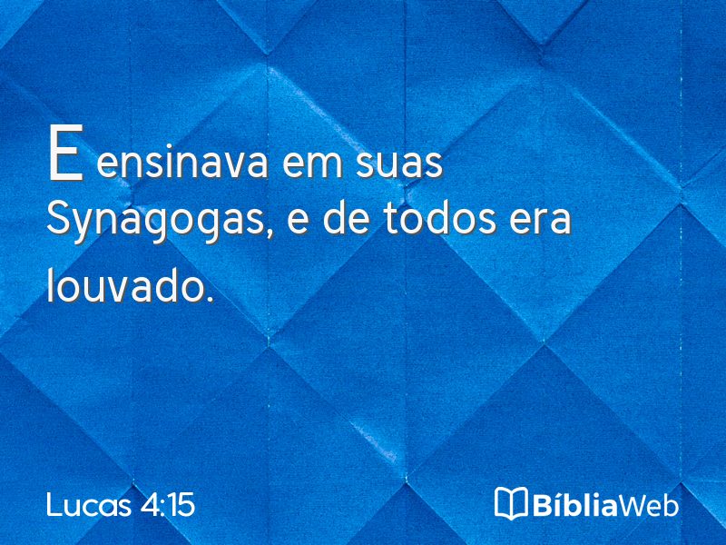 Lucas 4:15 em imagem para compartilhar