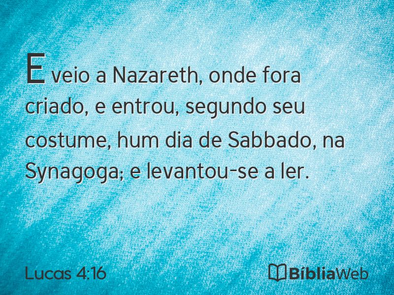 Lucas 4:16 em imagem para compartilhar