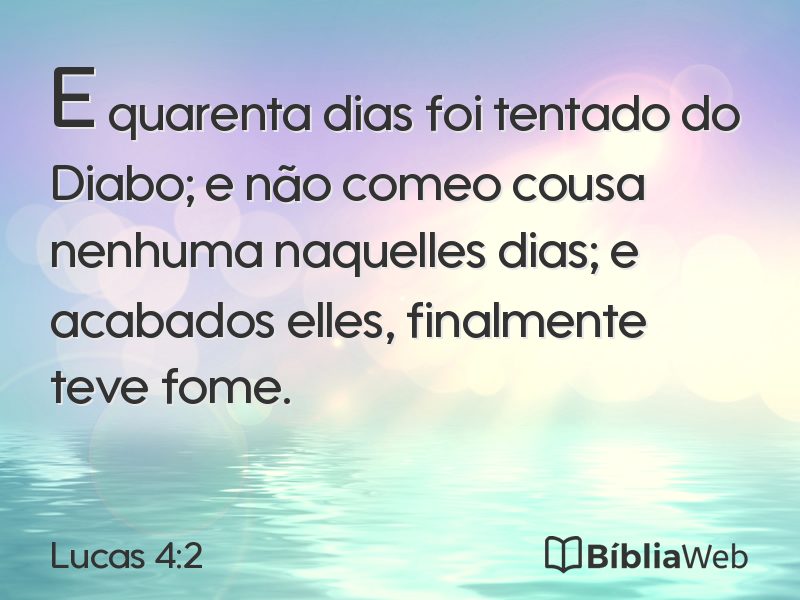 Lucas 4:2 em imagem para compartilhar
