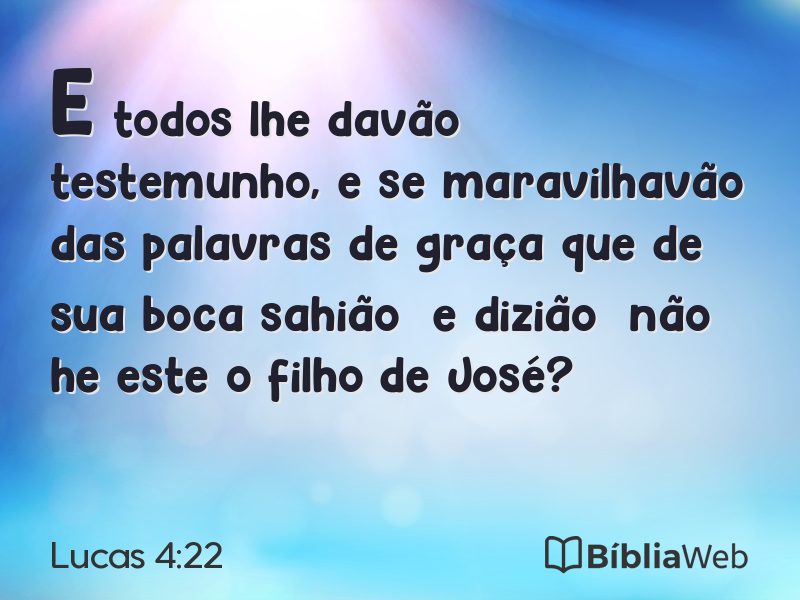 Lucas 4:22 em imagem para compartilhar