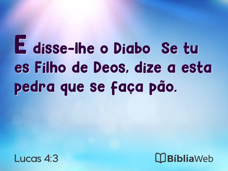 Lucas 4:3 em imagem para compartilhar