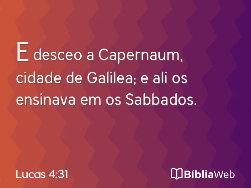 Lucas 4:31 em imagem para compartilhar