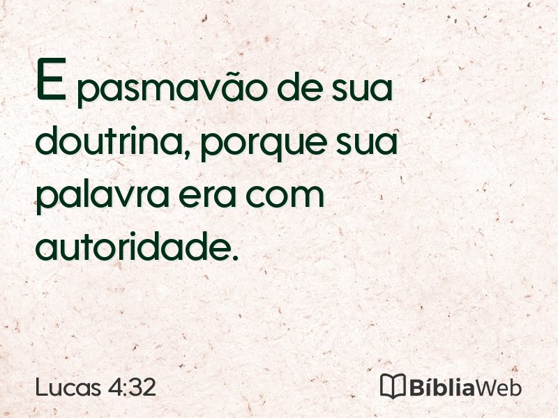 Lucas 4:32 em imagem para compartilhar