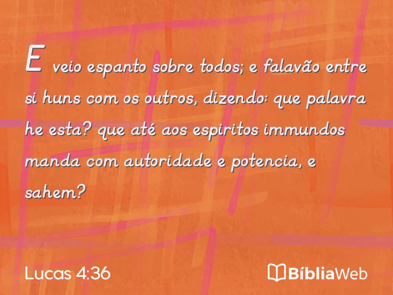 Lucas 4:36 em imagem para compartilhar