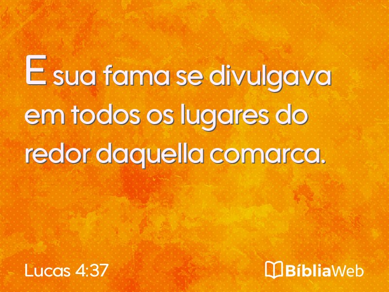Lucas 4:37 em imagem para compartilhar