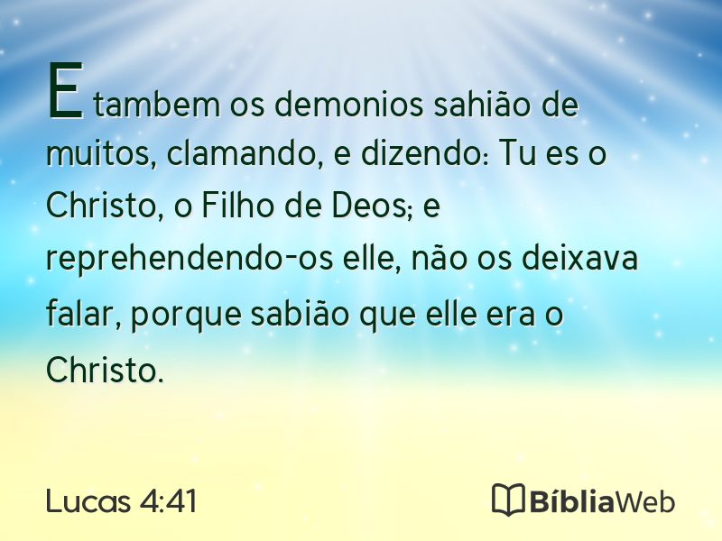 Lucas 4:41 em imagem para compartilhar
