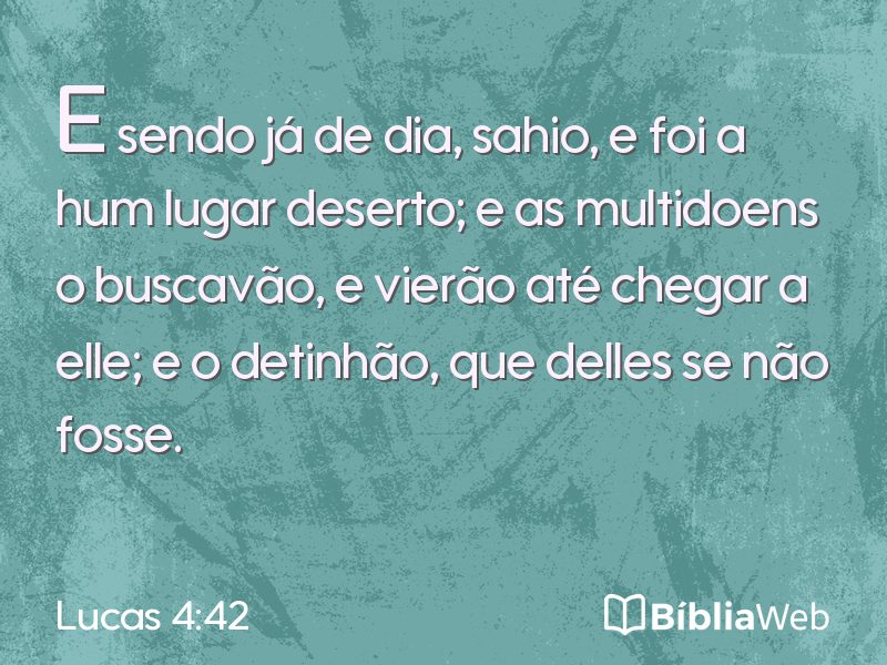 Lucas 4:42 em imagem para compartilhar