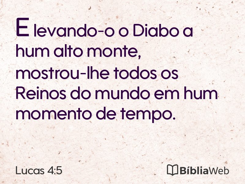 Lucas 4:5 em imagem para compartilhar