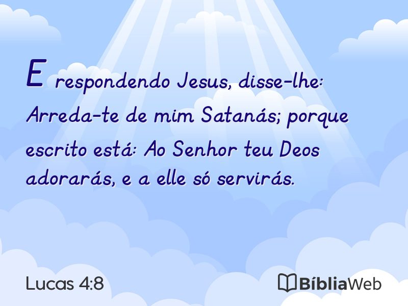 Lucas 4:8 em imagem para compartilhar
