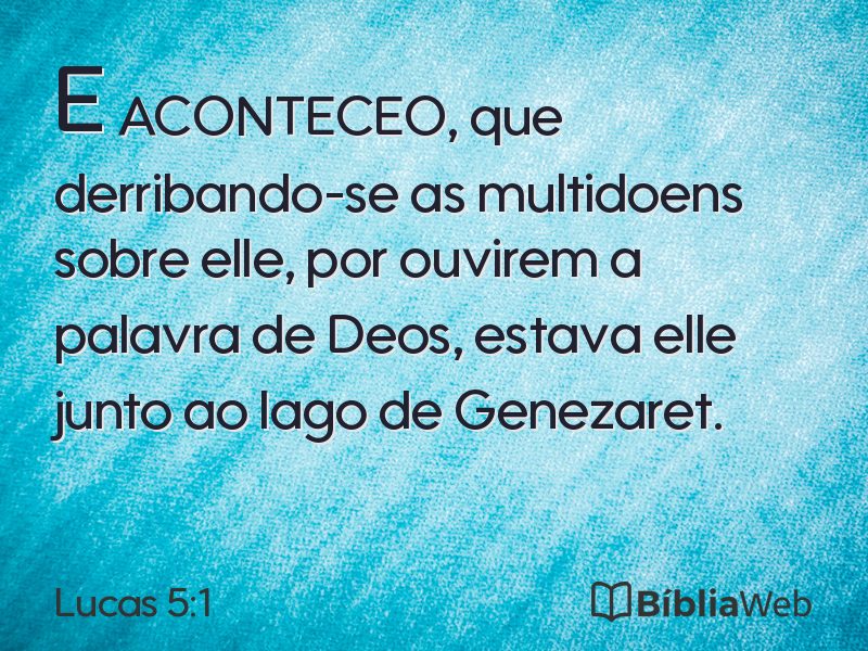 Lucas 5:1 em imagem para compartilhar