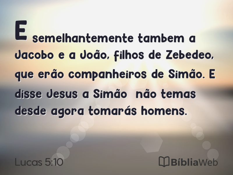 Lucas 5:10 em imagem para compartilhar