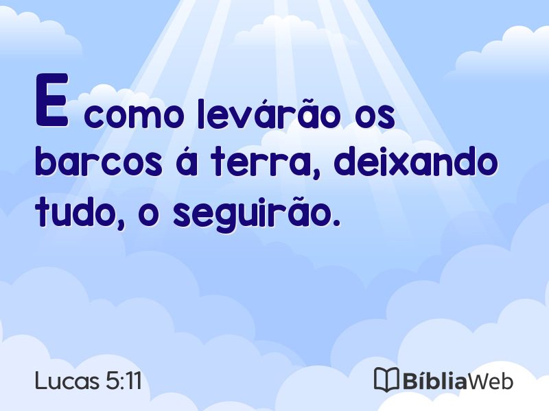 Lucas 5:11 em imagem para compartilhar
