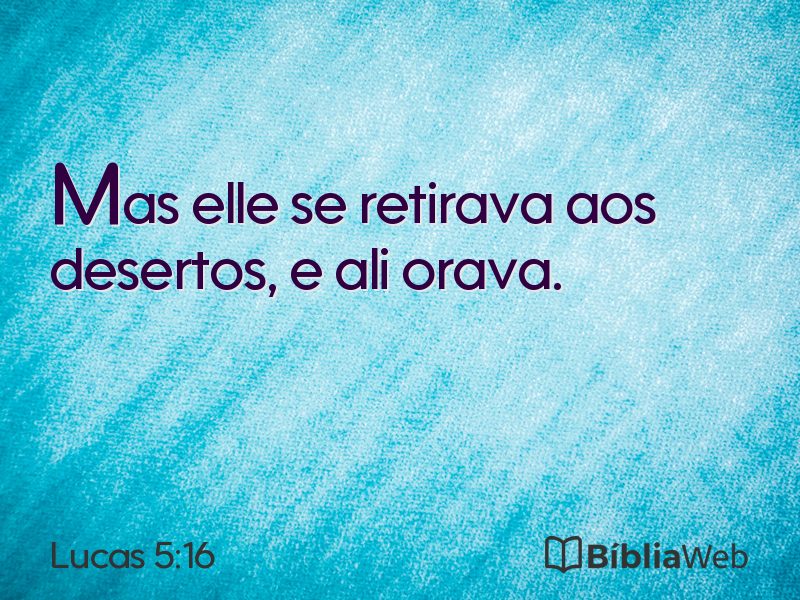 Lucas 5:16 em imagem para compartilhar
