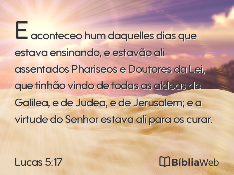 Lucas 5:17 em imagem para compartilhar