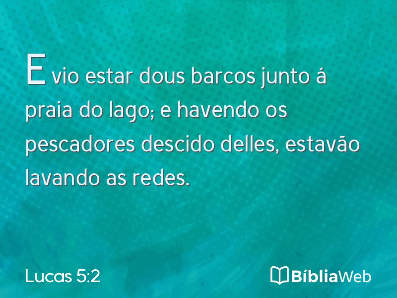 Lucas 5:2 em imagem para compartilhar