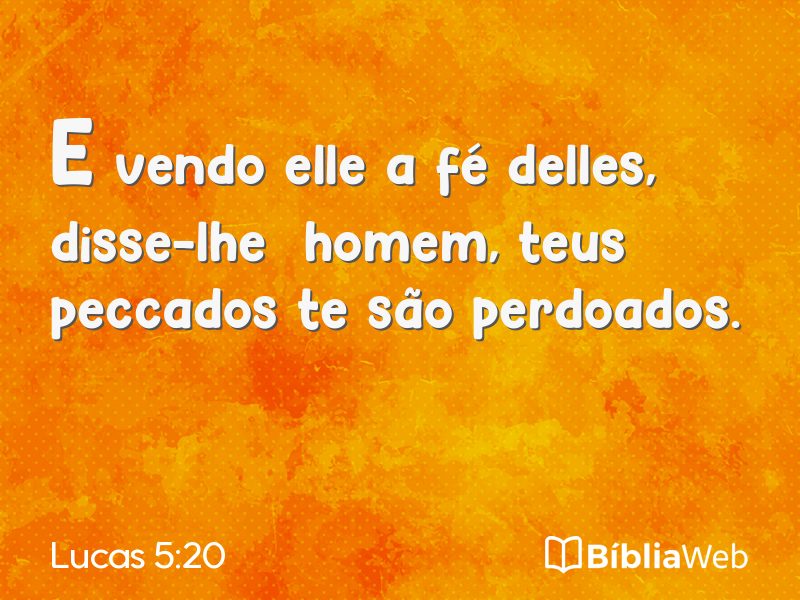 Lucas 5:20 em imagem para compartilhar