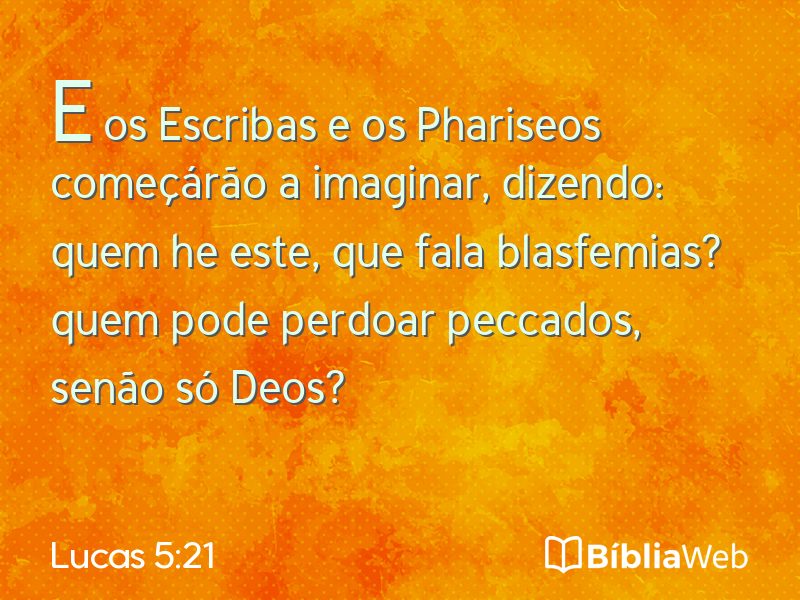 Lucas 5:21 em imagem para compartilhar