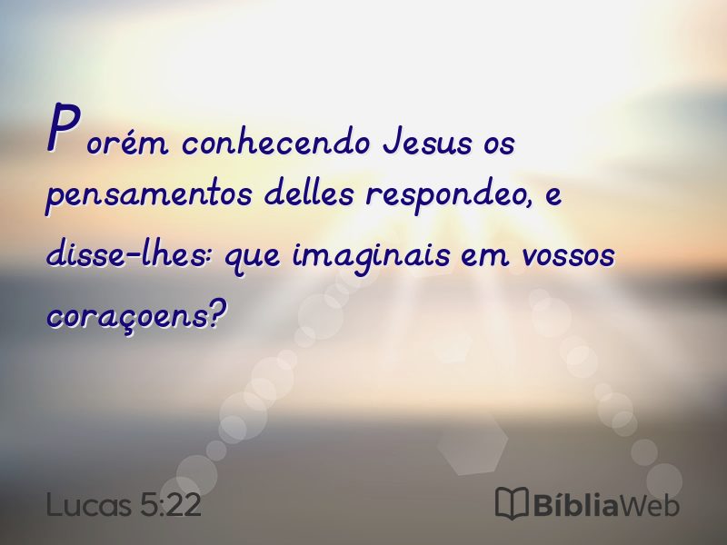 Lucas 5:22 em imagem para compartilhar