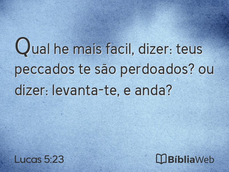 Lucas 5:23 em imagem para compartilhar