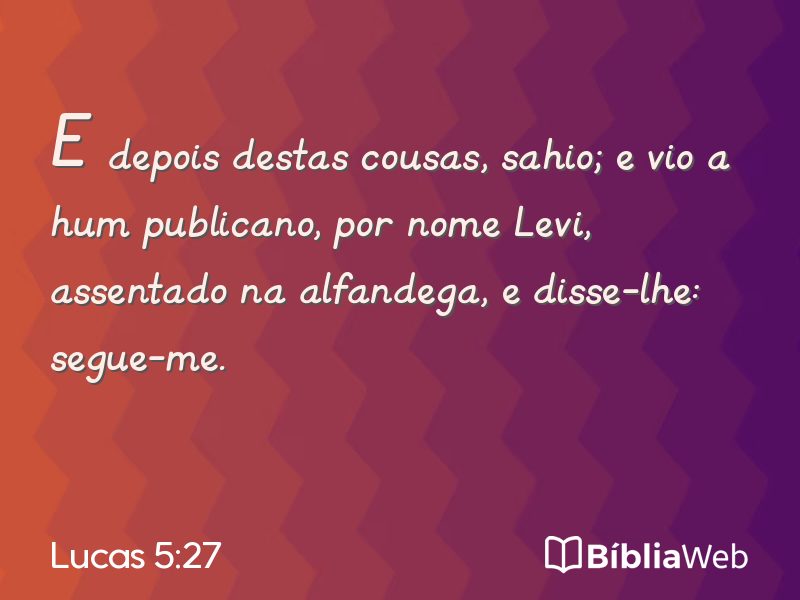 Lucas 5:27 em imagem para compartilhar