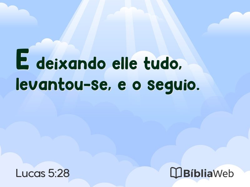 Lucas 5:28 em imagem para compartilhar