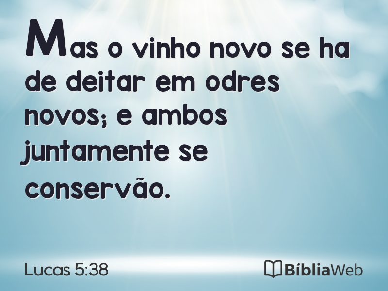 Lucas 5:38 em imagem para compartilhar