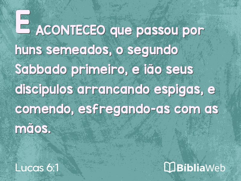 Lucas 6:1 em imagem para compartilhar
