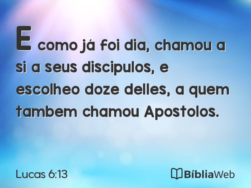 Lucas 6:13 em imagem para compartilhar