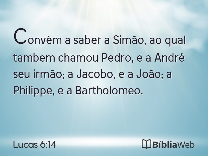 Lucas 6:14 em imagem para compartilhar