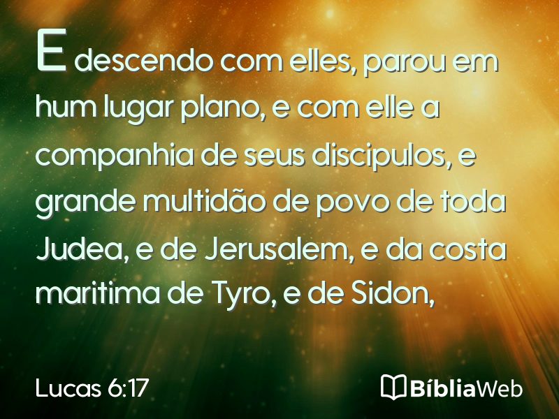 Lucas 6:17 em imagem para compartilhar