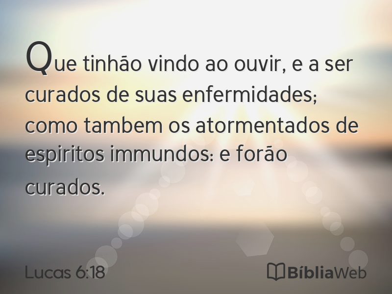 Lucas 6:18 em imagem para compartilhar