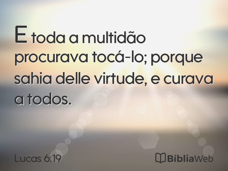 Lucas 6:19 em imagem para compartilhar