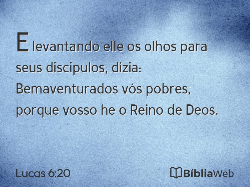 Lucas 6:20 em imagem para compartilhar