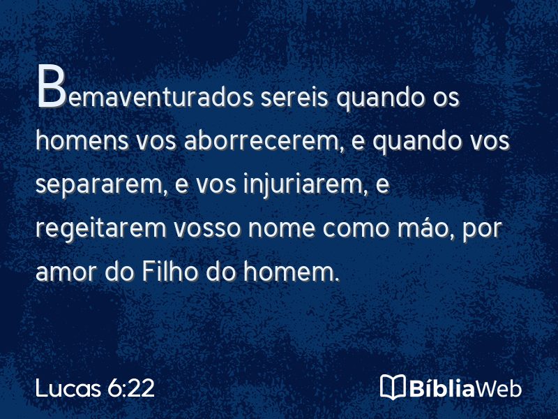 Lucas 6:22 em imagem para compartilhar