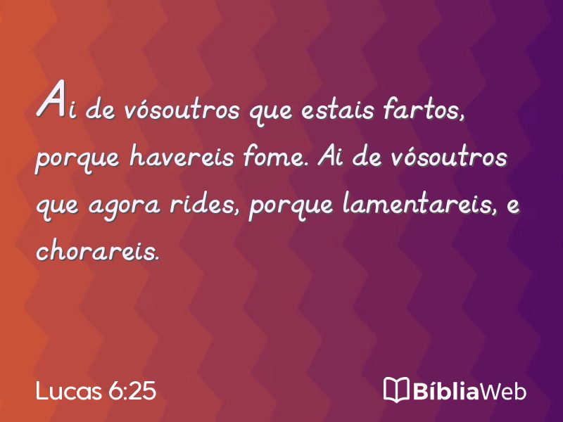 Lucas 6:25 em imagem para compartilhar