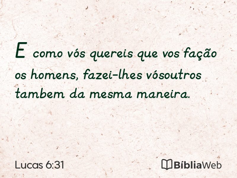 Lucas 6:31 em imagem para compartilhar