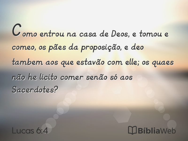 Lucas 6:4 em imagem para compartilhar