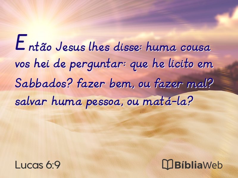 Lucas 6:9 em imagem para compartilhar