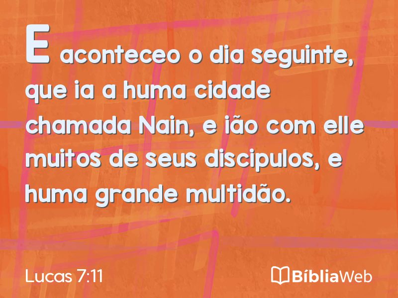 Lucas 7:11 em imagem para compartilhar