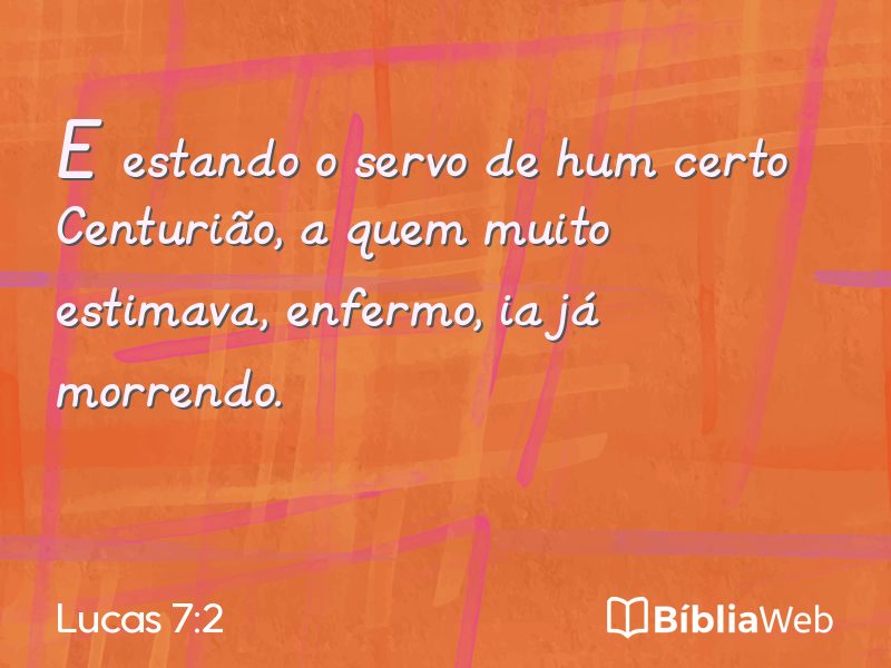 Lucas 7:2 em imagem para compartilhar