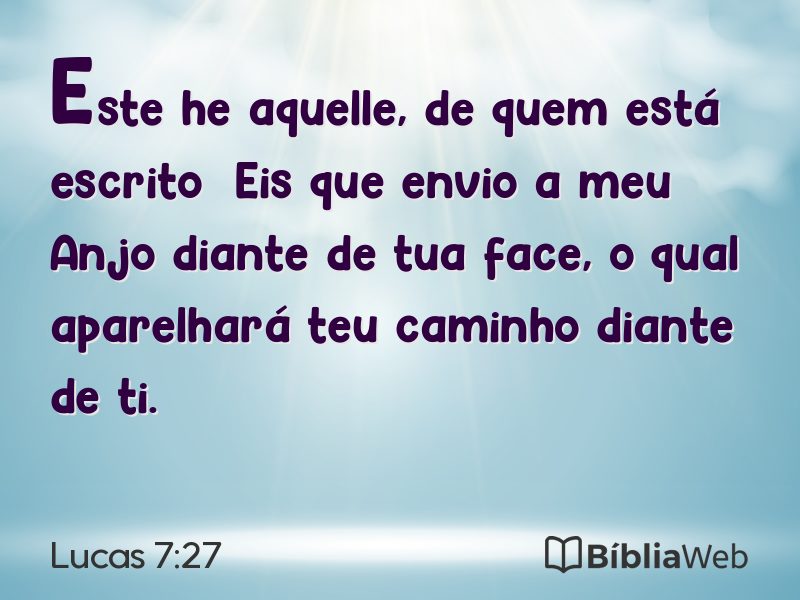 Lucas 7:27 em imagem para compartilhar